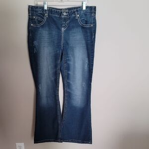 Maurices Dark Blue Flare Jeans